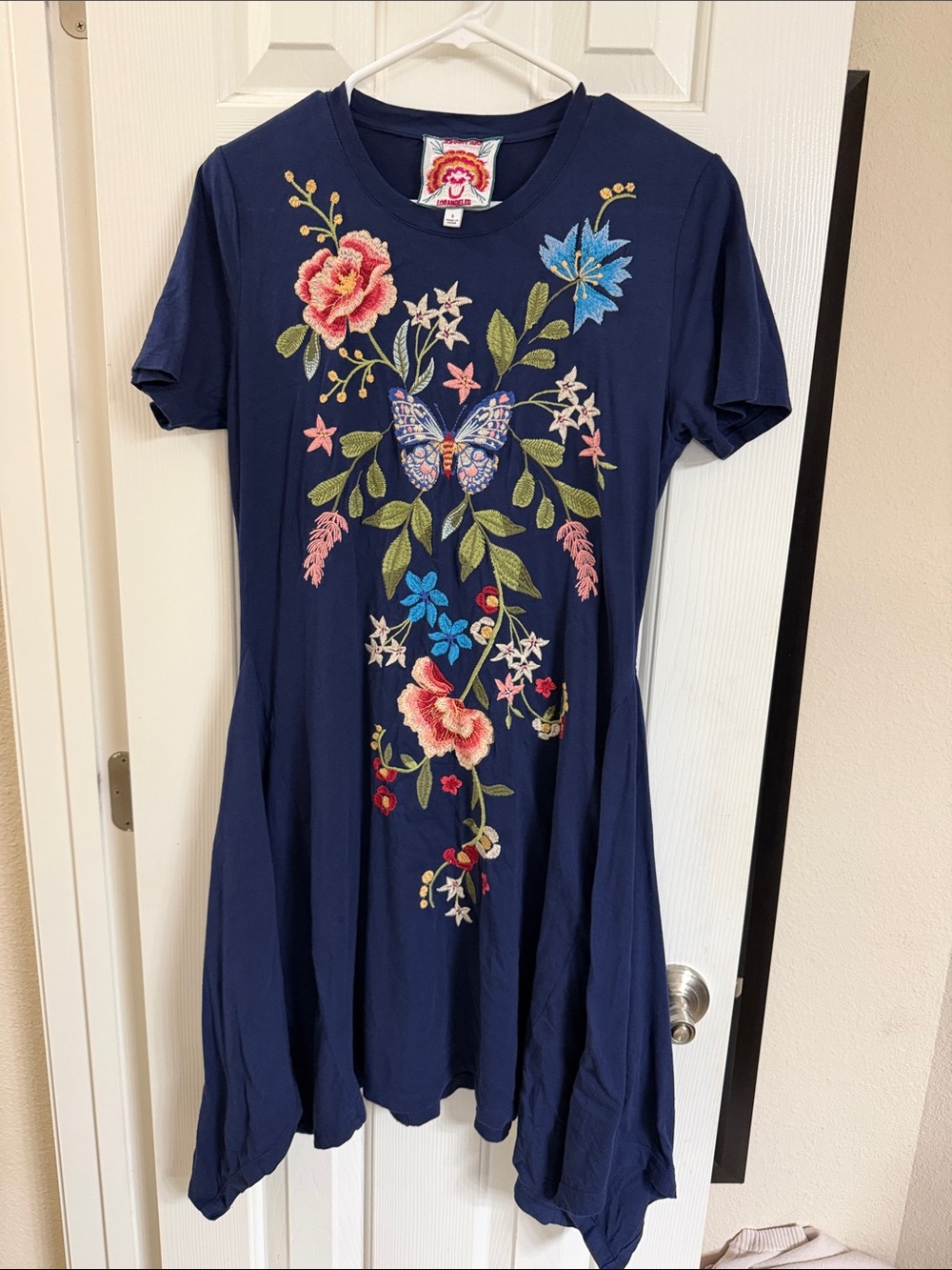 Johnny Was Dress. Excellent cond. size small can fit a medium. 100% cotton